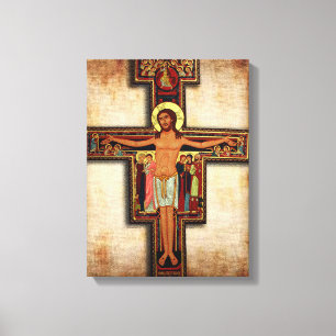 Kor av den Devotional bilden för San Damiano Canvastryck