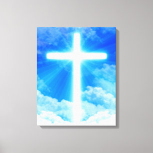 Kor av den ljusa kristen för Jesus Canvastryck