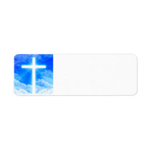 Kor av den ljusa kristen för Jesus Returadress Etikett