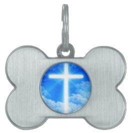 Kor av Light Jesus Kristus Anpassade Christian ID-bricka Husdjur