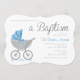 Kor Baby | Blue Boy Baptism-inbjudan Inbjudningar