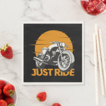 Kör bara biker-retro Pappert och Party Napkins