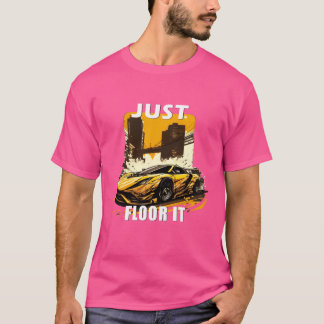 kör bara racerbil driftande bil design pojke t shirt