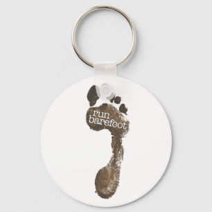 Kör barfota Keychain Nyckelring