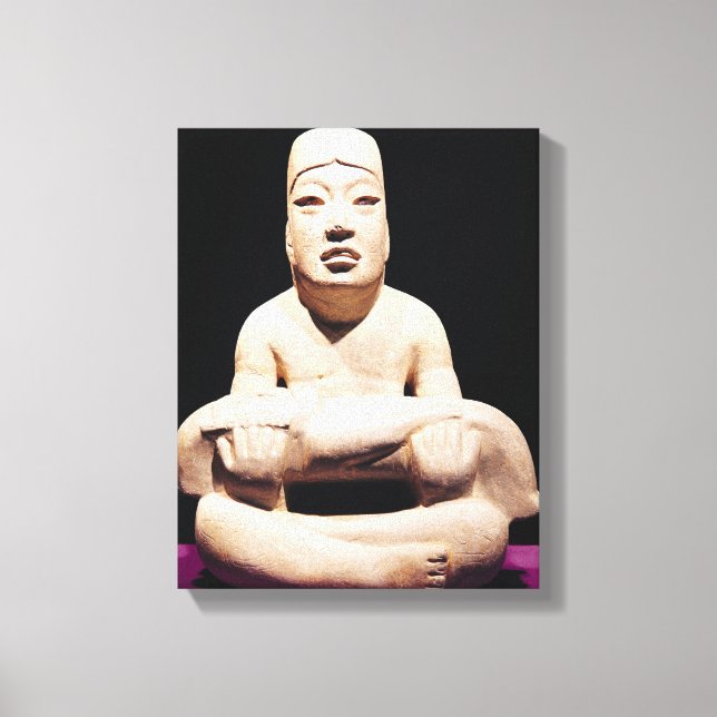 Kor-bensytt figur som innehar baby, Olmec Canvastryck (Framsida)