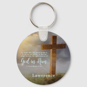 Kor Bible Verse Personlig Nyckelring