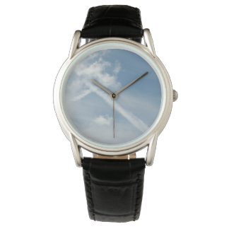 Kor bland molnfoto armbandsur