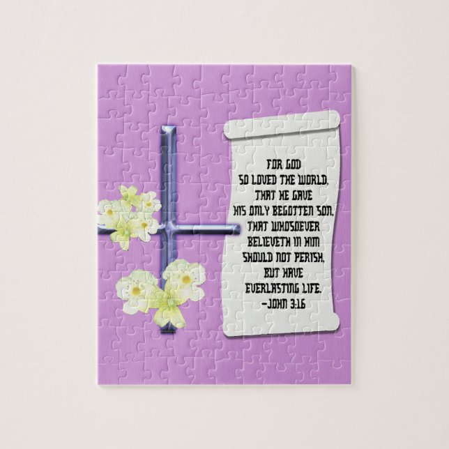 Kor blommar John 3-16 Pussel (Vertikal)