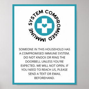 Kor Blue Heart- komprimerat immunsystem Poster