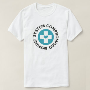 Kor Blue Heart- komprimerat immunsystem T Shirt