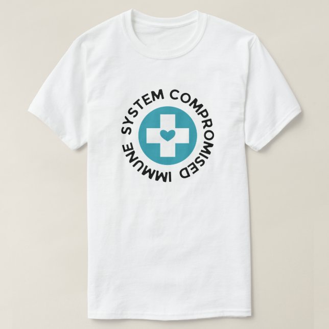 Kor Blue Heart- komprimerat immunsystem T Shirt (Design framsida)