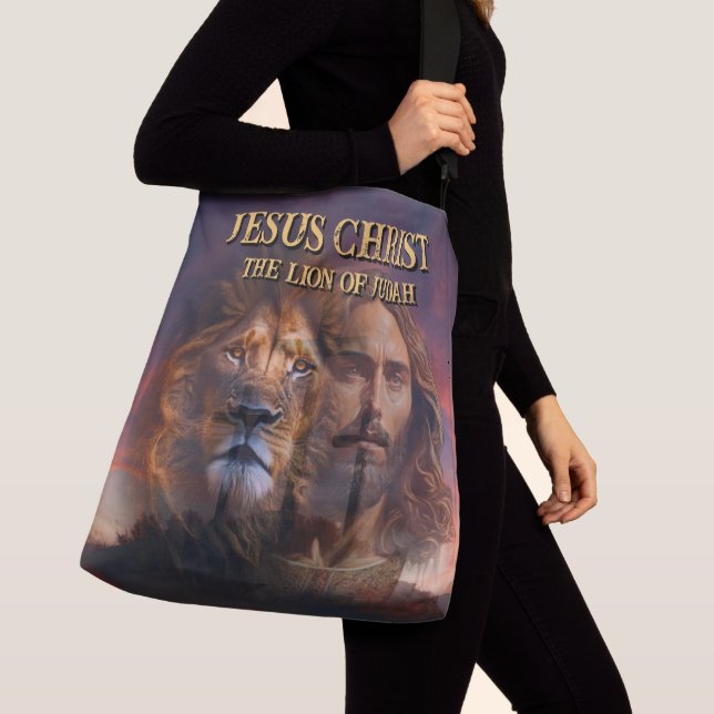 Kor-Body Bag Jesus Kristus, Judahs Lejon Axelväska (Närbild)