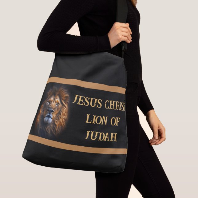 Kor Body Tote Bag Jesus Kristus Lejon om Judah Axelväska (Närbild)