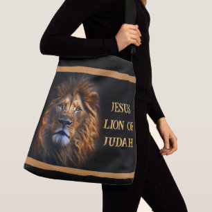 Kor Body Tote Bag Jesus Kristus Lejon om Judah Axelväska