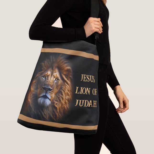 Kor Body Tote Bag Jesus Kristus Lejon om Judah Axelväska (Närbild)