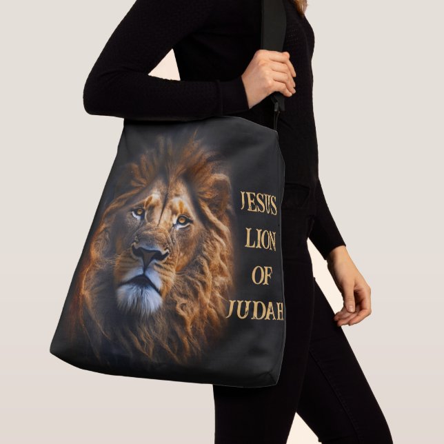 Kor Body Tote Bag Jesus Kristus Lejon om Judah Axelväska (Närbild)