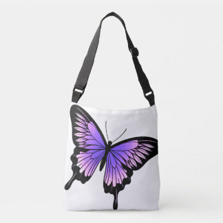 Kor Body Tote Bag, vacker lavender Butterfly Axelväska