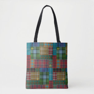 Kor Body Tote i Torr Fionn Tartan Quilt Tygkasse