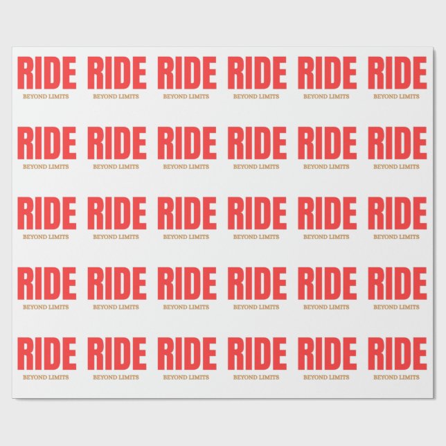 Kör bortom gränserna – Motiverande Biker-typografi Presentpapper (Platt)