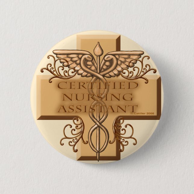 Kor Caduceus CNA Nurse Knapp (Framsida)