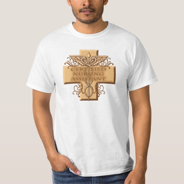 Kor Caduceus CNA Nurse Tee Shirt (Framsida)