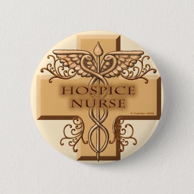 Kor Caduceus Hospice Nurse Knapp (Framsida)