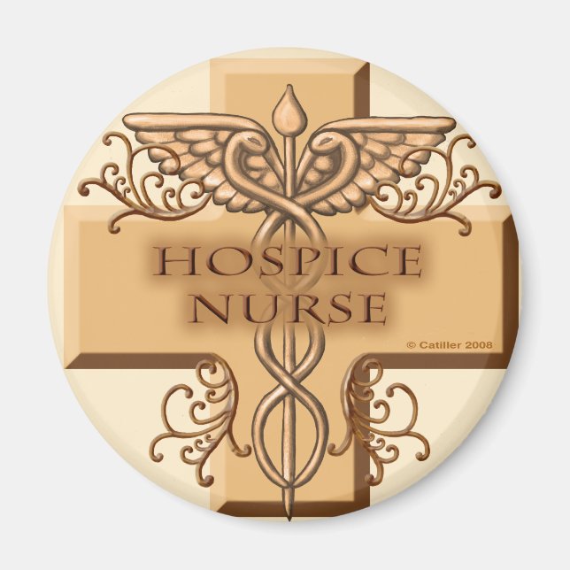 Kor Caduceus Hospice Nurse Magnet (Framsidan)