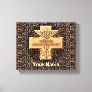 Kor Caduceus Nurse Anesthetist Canvastryck