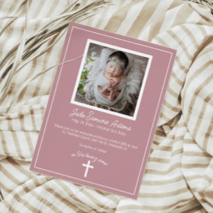 Kor Christian Baby begravningsinbjudan till minnes Inbjudningar