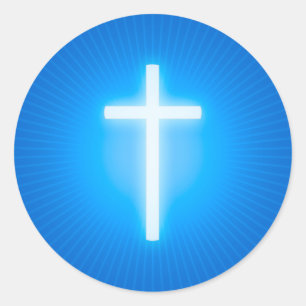Kor - Christian Blue Sticker Runt Klistermärke