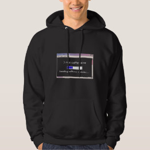 Kör Coffee.exe Retro Tech Hoodie - Ladda Koffein