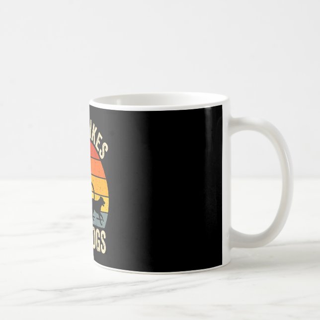 Kör cyklar hundar rolig text för cykling och kaffemugg (Höger)