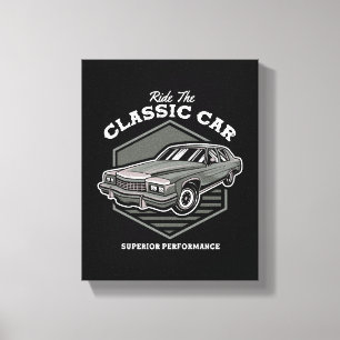 Kör Den Klassiska Bilens Prestandadesign Canvastryck