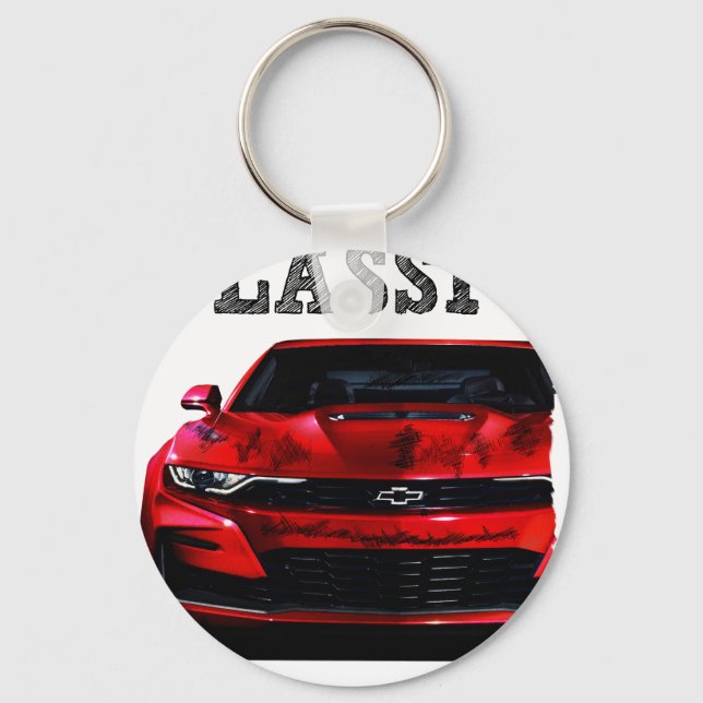 kör den klassiska Chevrolet Camaro Nyckelring (Framsida)