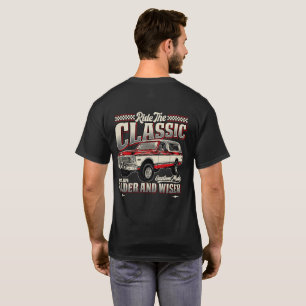 Kör den klassiska fyrhjulsdrivna lastbilen t shirt