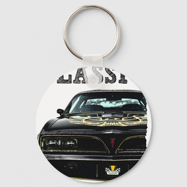 kör den klassiska pontiac firebird nyckelring (Framsida)