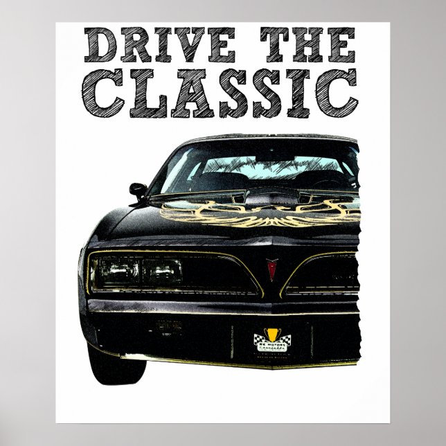 kör den klassiska pontiac firebird poster (Framsidan)
