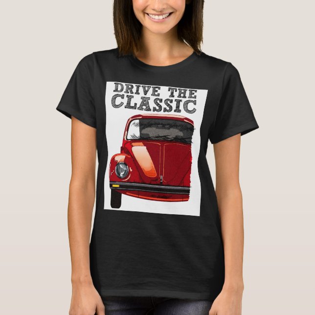kör den klassiska-vw skalbaggen t shirt (Framsida)