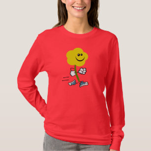 Kör den rinnande blomman för tee shirt