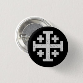 Kor Deus Vult för Jerusalem riddareTemplar Knapp