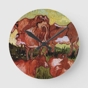 Kor (efter Jordaens) av Vincent van Gogh Rund Klocka