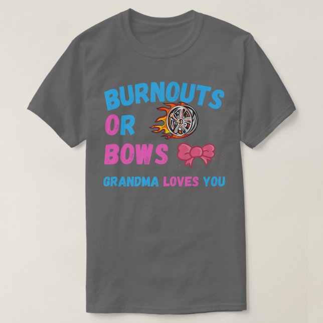 Kor eller burnouts Grandma Kärlek You Gender Revea T Shirt (Design framsida)