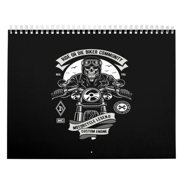 kör eller dö biker motorcykellegend kalender (Omslag)