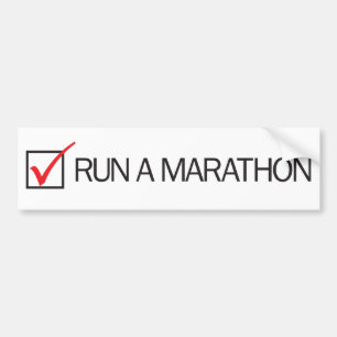 Kör en maratonkontroll boxas bildekal