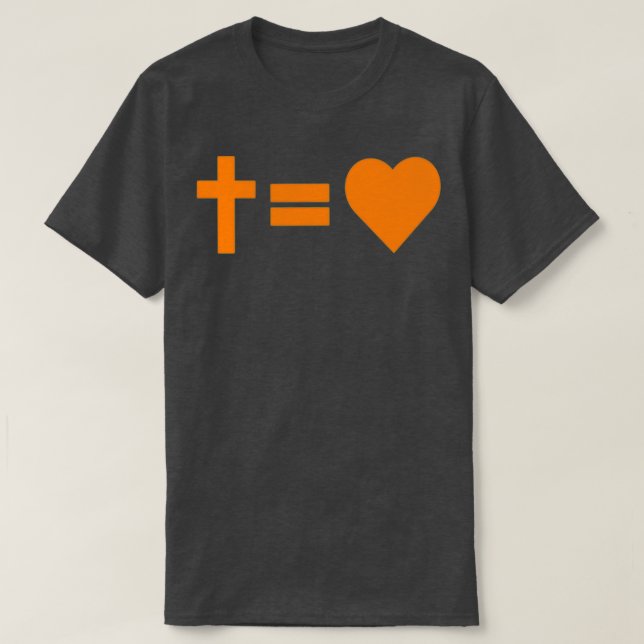 Kor Equals Kärlek Orange T Shirt (Design framsida)
