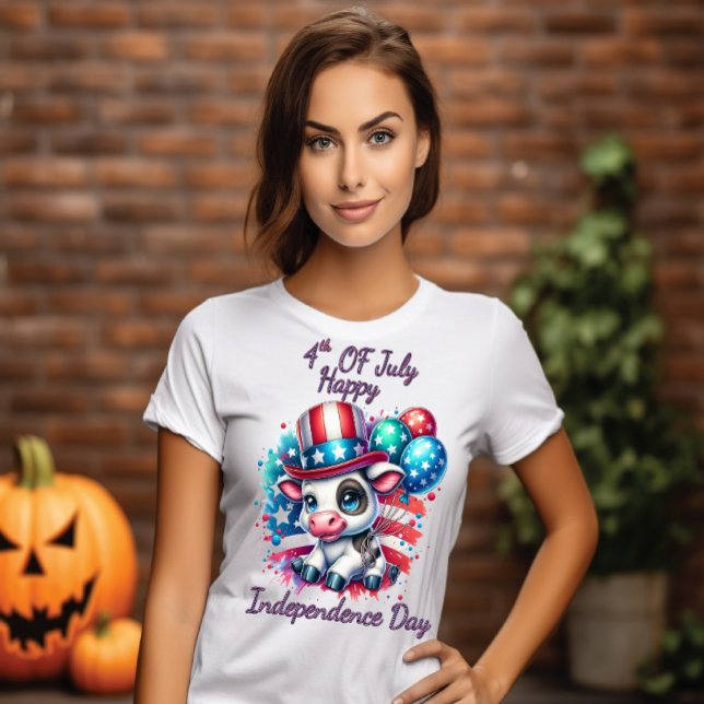 Kor Firande med ballonger Independence day T Shirt (Skapare uppladdad)