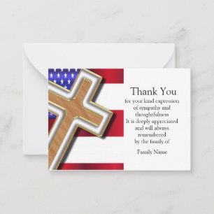Kor Flagga USA Efter ett brutalt tackkort Anteckningskort