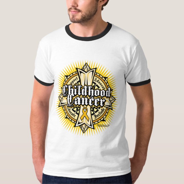 Kor för barndomcancerCeltic Tee Shirt (Framsida)