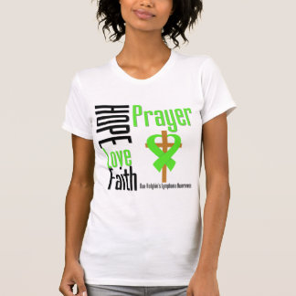 Kor för bön för tro för kärlek för Non-Hodgkins T Shirt