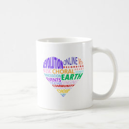 Kör för jordens ordmoln kaffemugg